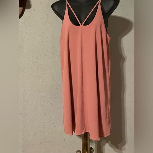 Small Blue Rain mauve lined loose fit sleeveless pull on midi dress - Picture 3 of 14